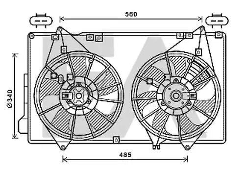 вентилатор, охлаждане на двигателя EACLIMA 33V52049