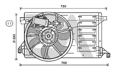 вентилатор, охлаждане на двигателя EACLIMA 33V52050