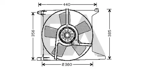 вентилатор, охлаждане на двигателя EACLIMA 33V54004