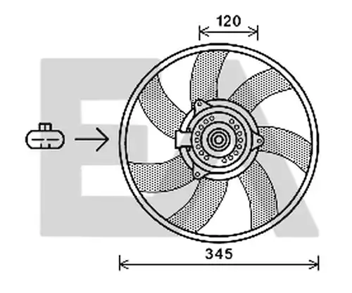 вентилатор, охлаждане на двигателя EACLIMA 33V54041