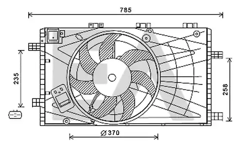 вентилатор, охлаждане на двигателя EACLIMA 33V54051