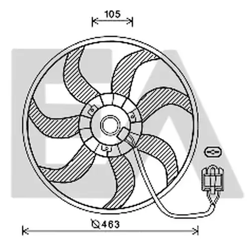 вентилатор, охлаждане на двигателя EACLIMA 33V54057
