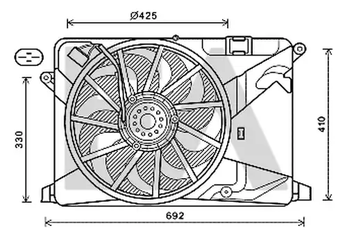 вентилатор, охлаждане на двигателя EACLIMA 33V54060