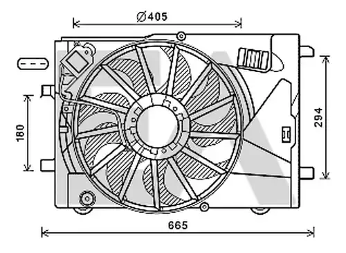 вентилатор, охлаждане на двигателя EACLIMA 33V54064
