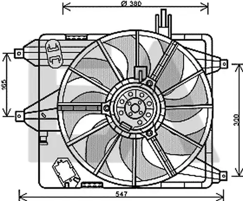 вентилатор, охлаждане на двигателя EACLIMA 33V60022