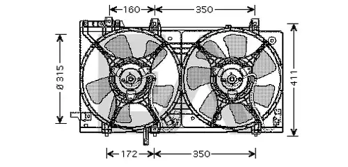 вентилатор, охлаждане на двигателя EACLIMA 33V68012