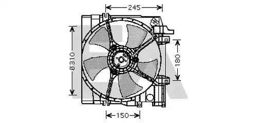 вентилатор, охлаждане на двигателя EACLIMA 33V68013