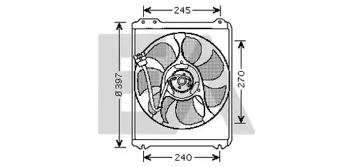 вентилатор, охлаждане на двигателя EACLIMA 33V68014
