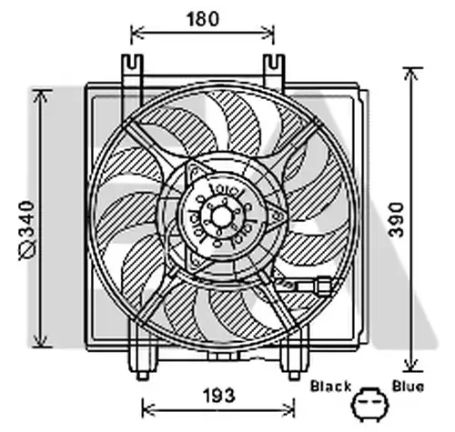 вентилатор, охлаждане на двигателя EACLIMA 33V68015