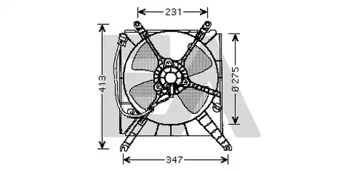 вентилатор, охлаждане на двигателя EACLIMA 33V69002