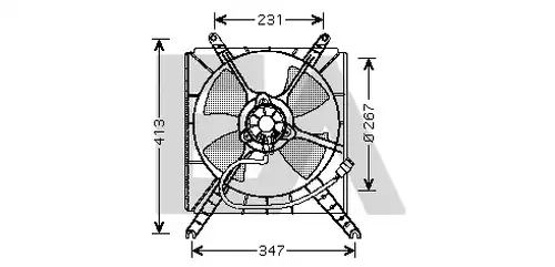 вентилатор, охлаждане на двигателя EACLIMA 33V69003