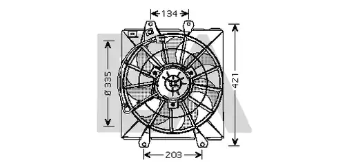 вентилатор, охлаждане на двигателя EACLIMA 33V71004