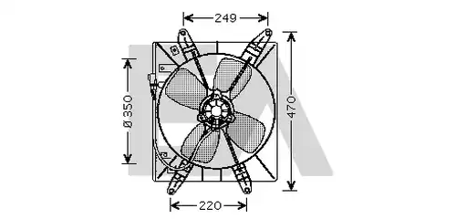 вентилатор, охлаждане на двигателя EACLIMA 33V71009