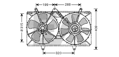 вентилатор, охлаждане на двигателя EACLIMA 33V71016
