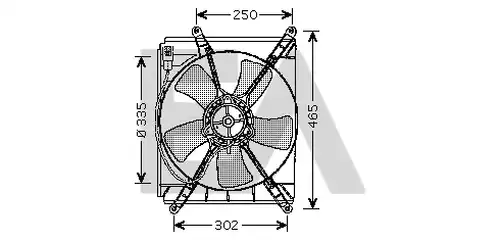 вентилатор, охлаждане на двигателя EACLIMA 33V71018
