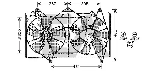 вентилатор, охлаждане на двигателя EACLIMA 33V71022