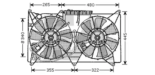 вентилатор, охлаждане на двигателя EACLIMA 33V71027