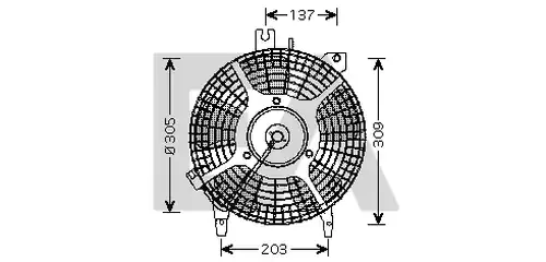 вентилатор, охлаждане на двигателя EACLIMA 33V71037