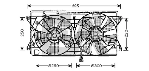 вентилатор, охлаждане на двигателя EACLIMA 33V71045