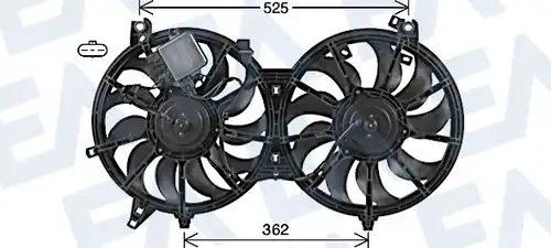 вентилатор, охлаждане на двигателя EACLIMA 33V71055