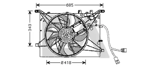 вентилатор, охлаждане на двигателя EACLIMA 33V78002