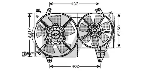 вентилатор, охлаждане на двигателя EACLIMA 33V78004