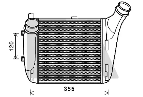 интеркулер (охладител за въздуха на турбината) EACLIMA 36A02024