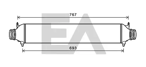 интеркулер (охладител за въздуха на турбината) EACLIMA 36A02031