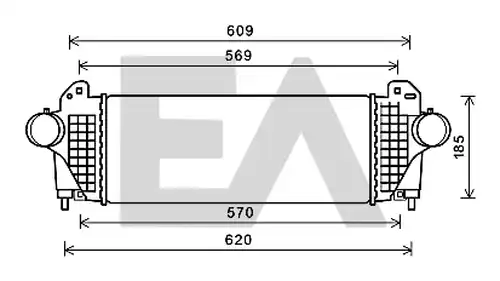 интеркулер (охладител за въздуха на турбината) EACLIMA 36A03006