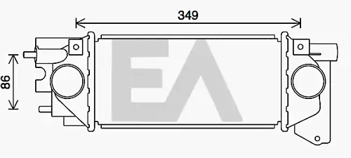 интеркулер (охладител за въздуха на турбината) EACLIMA 36A05002