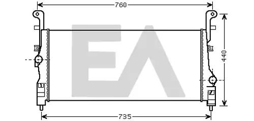 интеркулер (охладител за въздуха на турбината) EACLIMA 36A28001