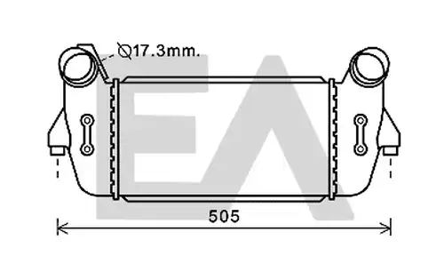 интеркулер (охладител за въздуха на турбината) EACLIMA 36A36005