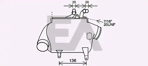 интеркулер (охладител за въздуха на турбината) EACLIMA 36A50010