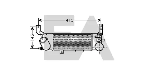 интеркулер (охладител за въздуха на турбината) EACLIMA 36A52001