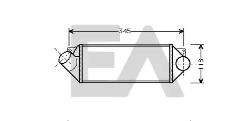 интеркулер (охладител за въздуха на турбината) EACLIMA 36A54003