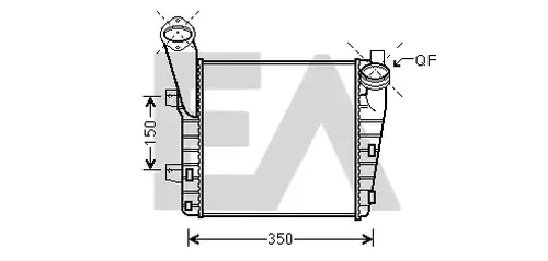 интеркулер (охладител за въздуха на турбината) EACLIMA 36A58003