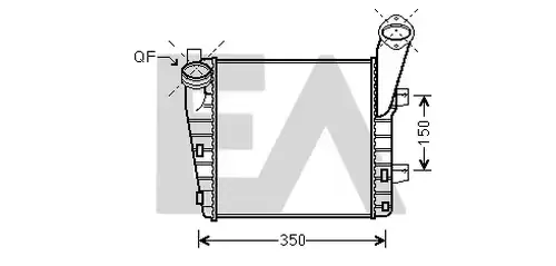интеркулер (охладител за въздуха на турбината) EACLIMA 36A58004