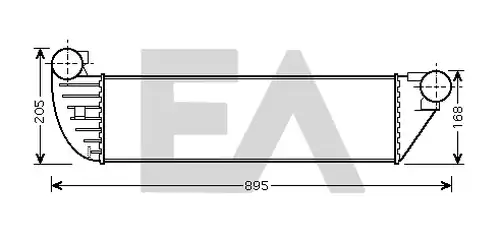 интеркулер (охладител за въздуха на турбината) EACLIMA 36A60008