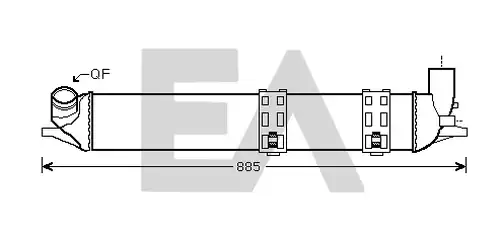 интеркулер (охладител за въздуха на турбината) EACLIMA 36A60011