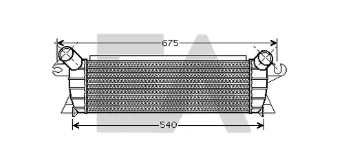 интеркулер (охладител за въздуха на турбината) EACLIMA 36A60026