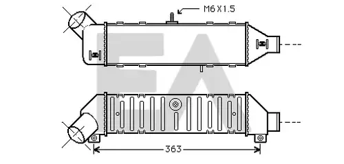интеркулер (охладител за въздуха на турбината) EACLIMA 36A77001