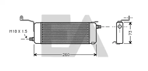 маслен радиатор, двигателно масло EACLIMA 37G54007