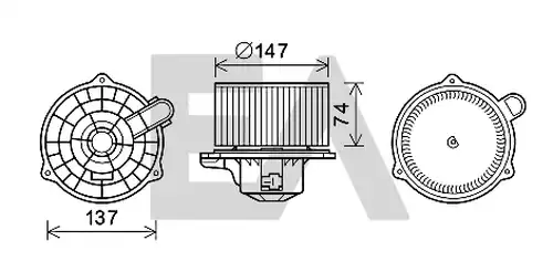 електромотор, вентилатор вътрешно пространство EACLIMA 42A28018