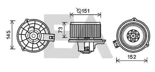 електромотор, вентилатор вътрешно пространство EACLIMA 42A36001
