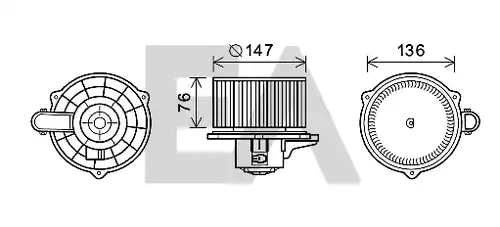 електромотор, вентилатор вътрешно пространство EACLIMA 42A36012