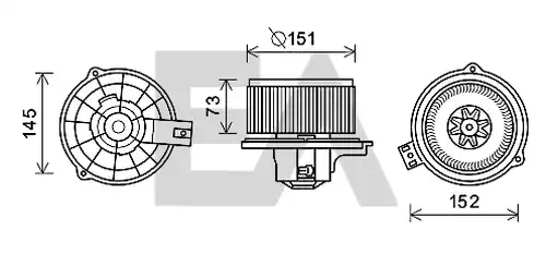 електромотор, вентилатор вътрешно пространство EACLIMA 42A36022