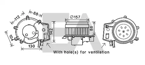 електромотор, вентилатор вътрешно пространство EACLIMA 42A50029