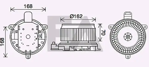 електромотор, вентилатор вътрешно пространство EACLIMA 42A71002