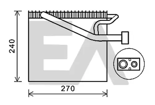 изпарител, климатична система EACLIMA 43B12008