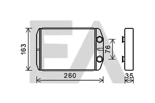 топлообменник, отопление на вътрешното пространство EACLIMA 45C25010